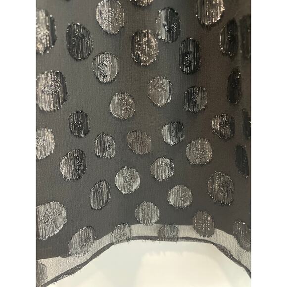 Gap Dress Size XS Black Shiny Pattern Sleeveless Pullover Elastic Waist Knee - Picture 6 of 6